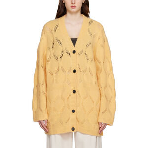 Holzweiler 'Passage' Yellow Diamond Cardigan Size L